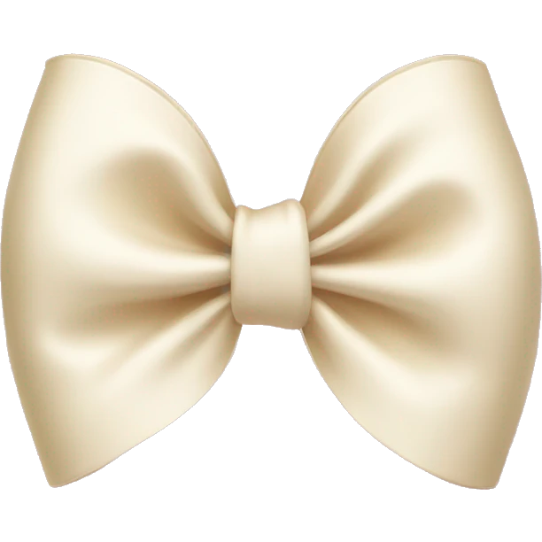 Cream bow emoji
