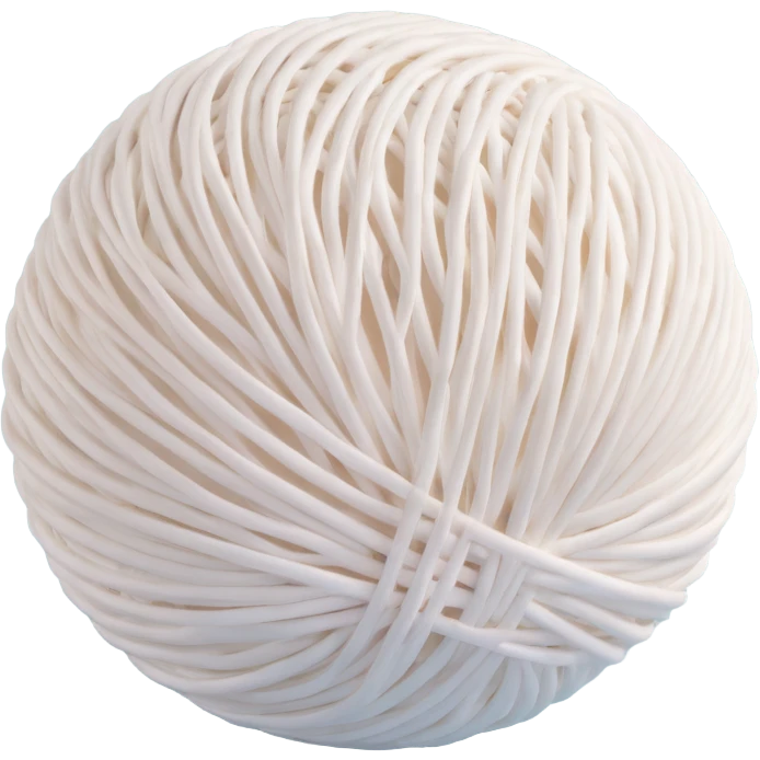 single serving pişmaniye, cottony ball shape, visible fine threads, soft texture emoji