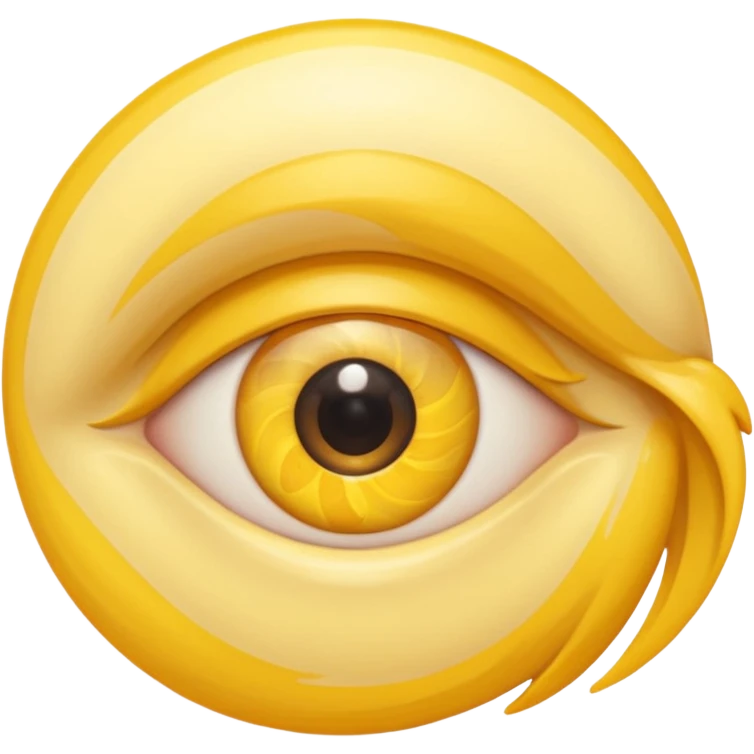 Thin Yellow swirl around an eye  emoji