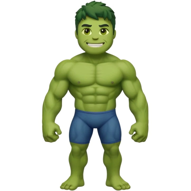Hulk with full body emoji style emoji