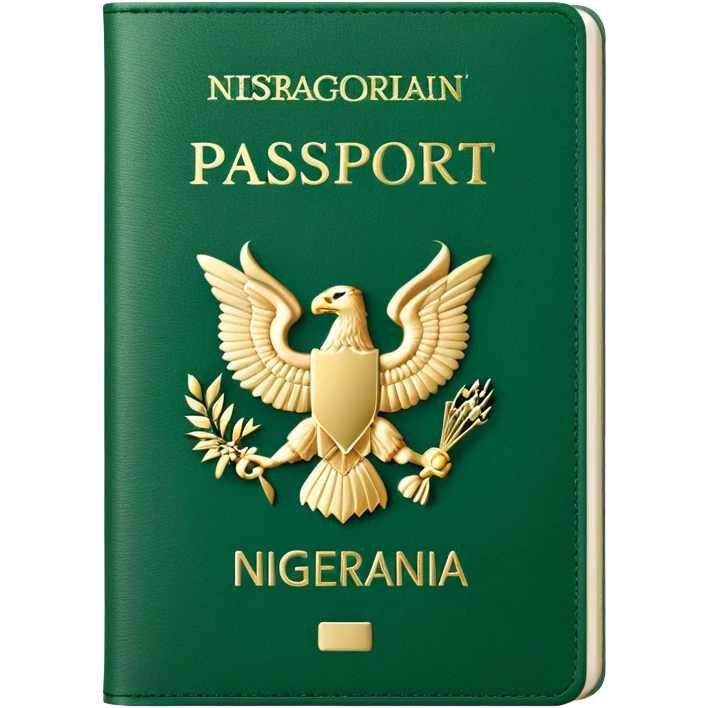 Green Nigerian Passport with Eagle Logo emoji