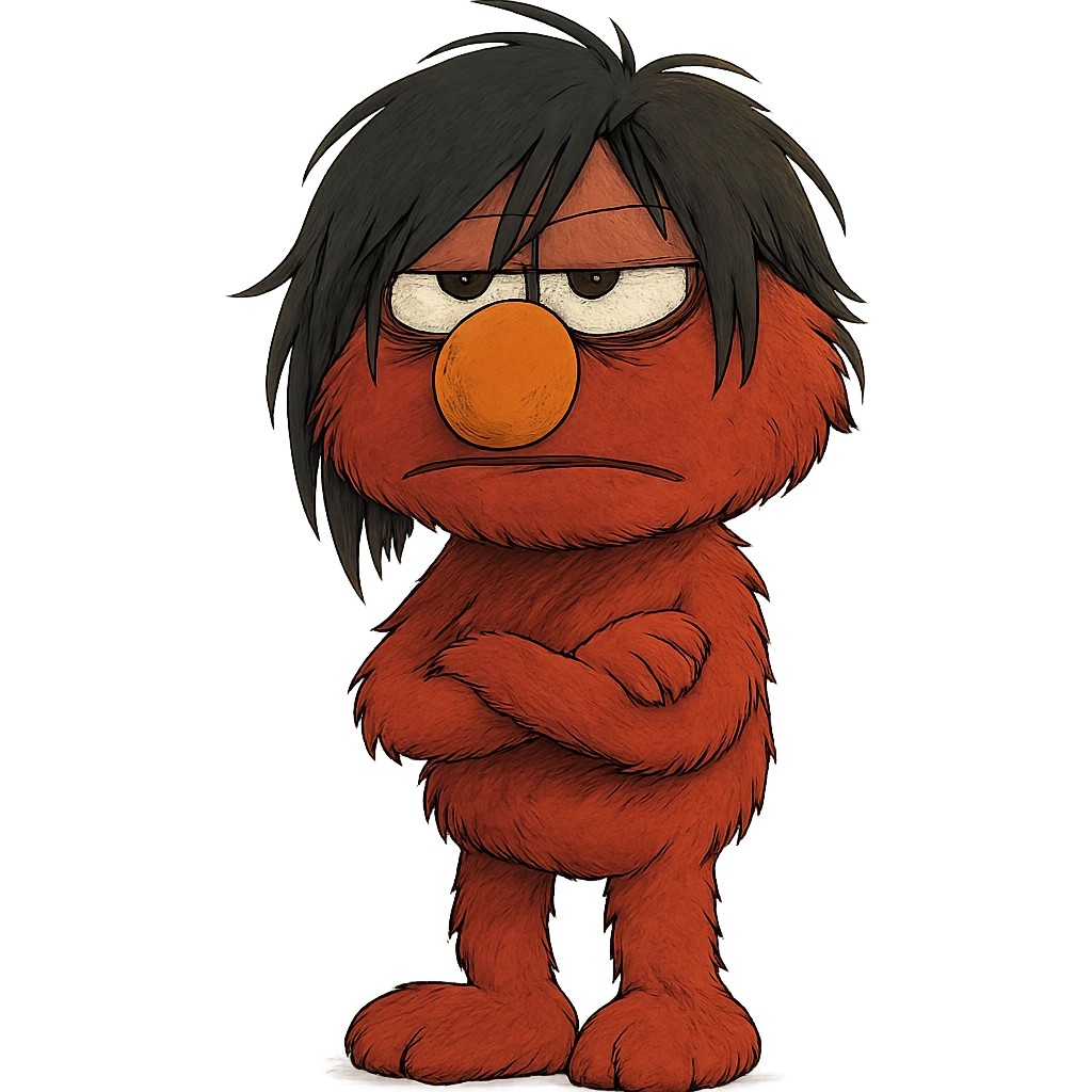 annoyed emo Elmo emoji