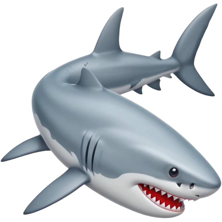 Shark with red shoes emoji