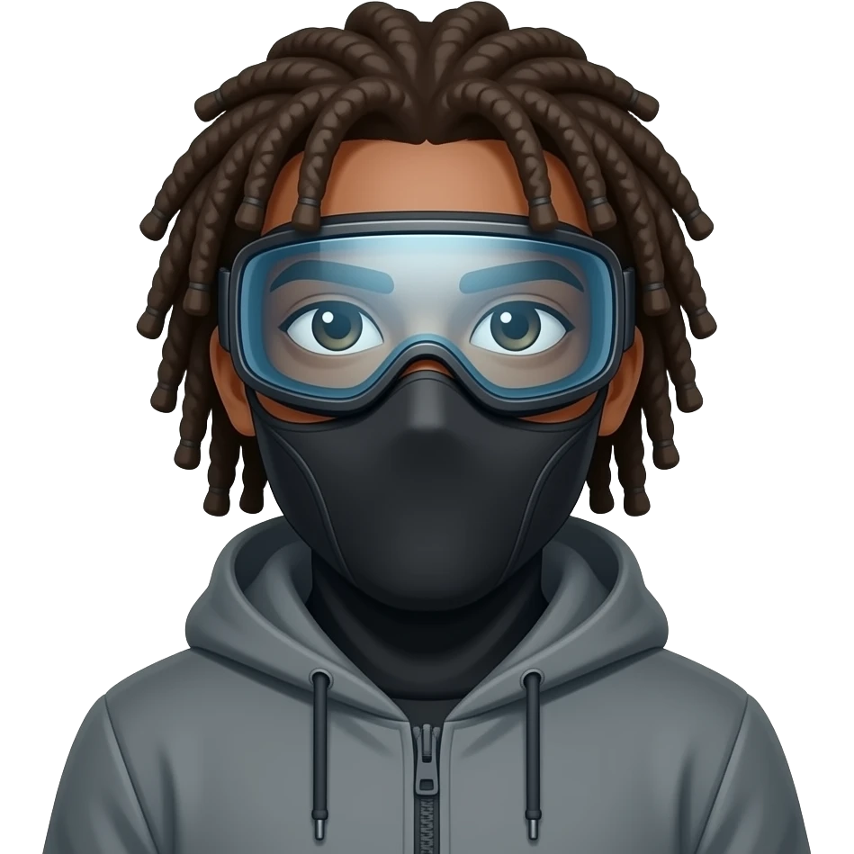 add a ski mask withought goggles and add dread emoji