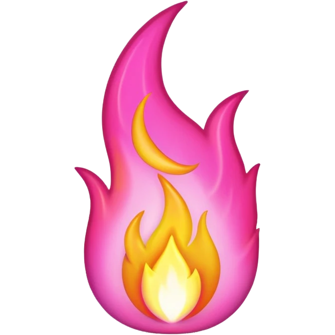Full Pink flame  emoji