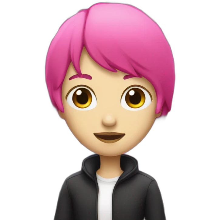 a pink white magenta black blue flag emoji
