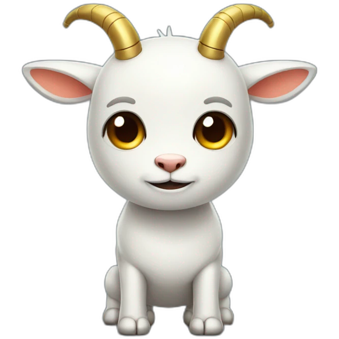 cute robot with goat horns emoji