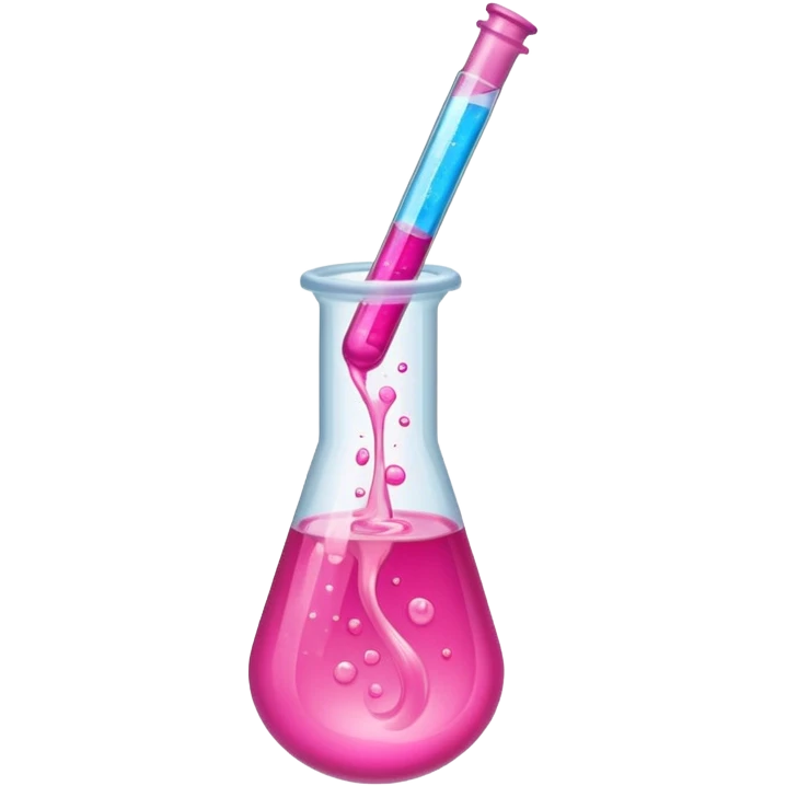 pink liquid in test tube emoji