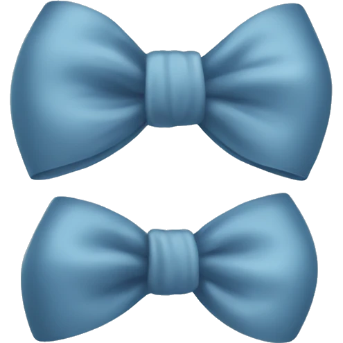 Gray blue bow emoji