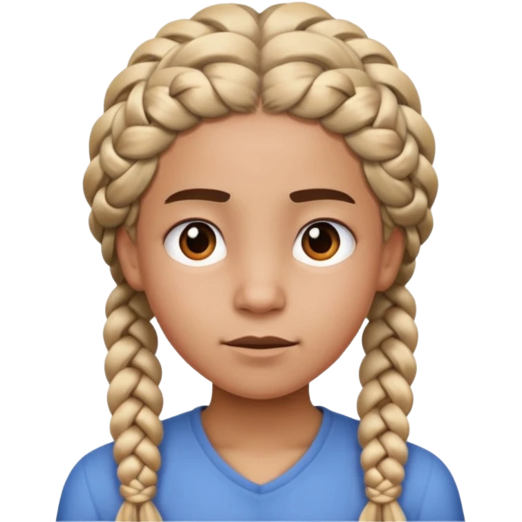 Nonchalant emoji with Freeform braids emoji