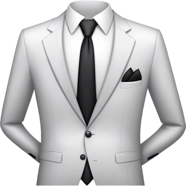 black and white suit and tie square emoji