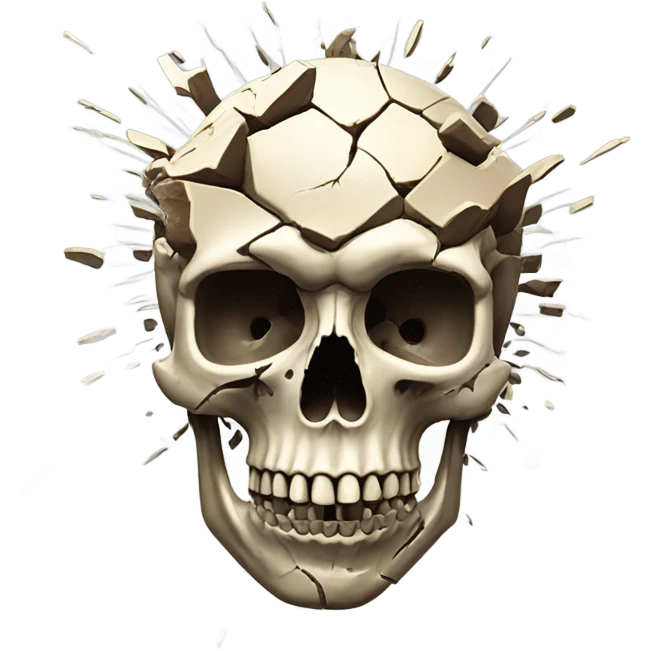 skull with exploding head emoji