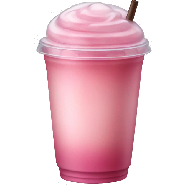 Pink iced coffee emoji