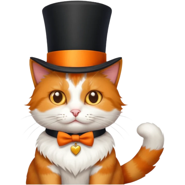 A cat wearing a hat emoji