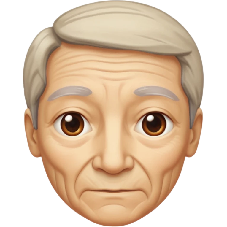 cara vieja por un lado y cara rejuvenecida por otro lado emoji