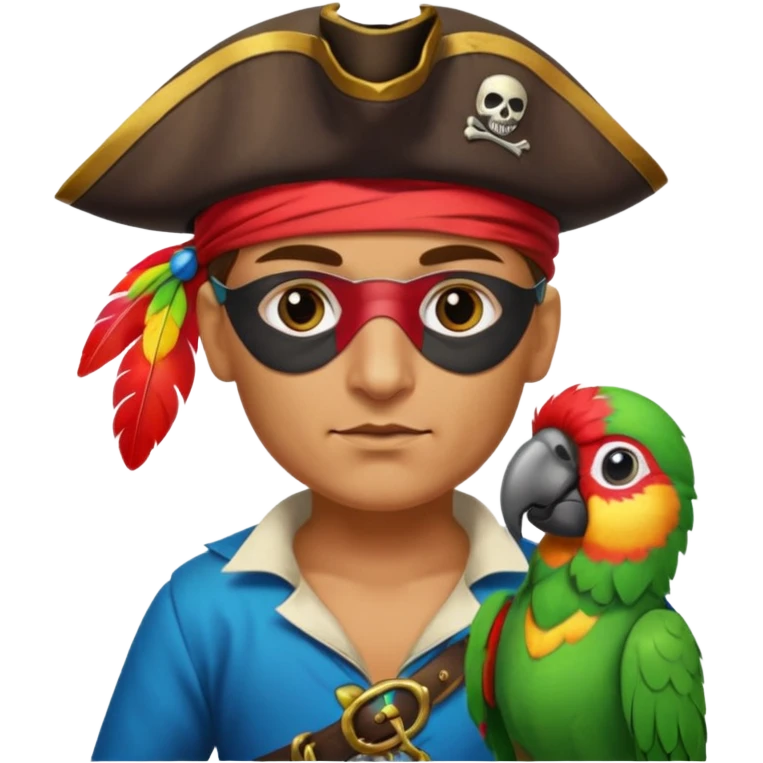 pirate and parrot emoji