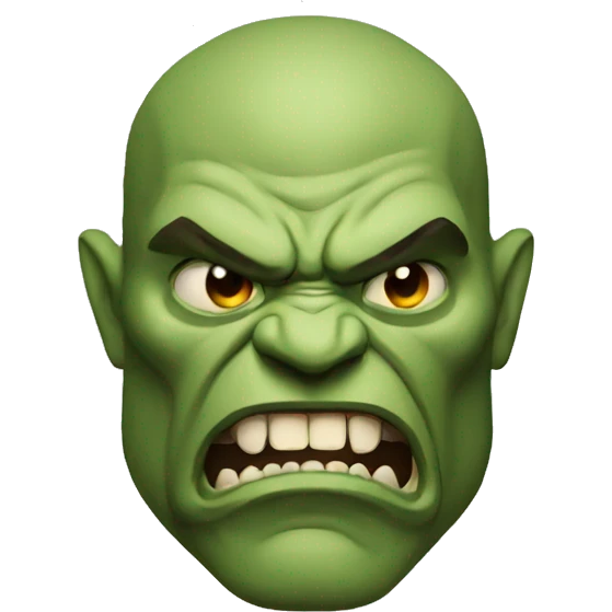 orc fighter angry face emoji