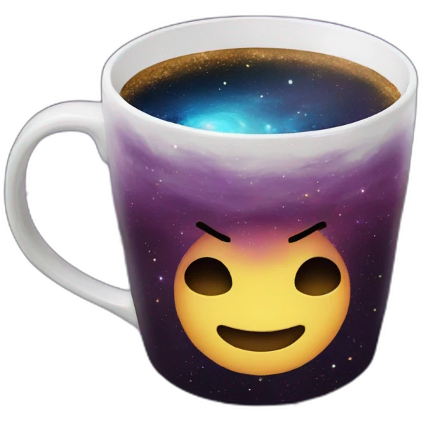 Galaxy in a coffee cup emoji
