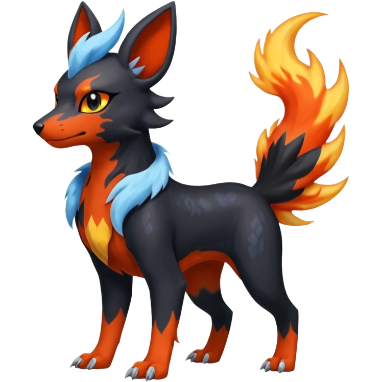 
Canine-Litten-Houndoom-Amaura-Salandit-Noibat-Flareon-Fakémon-fusion (full body) emoji