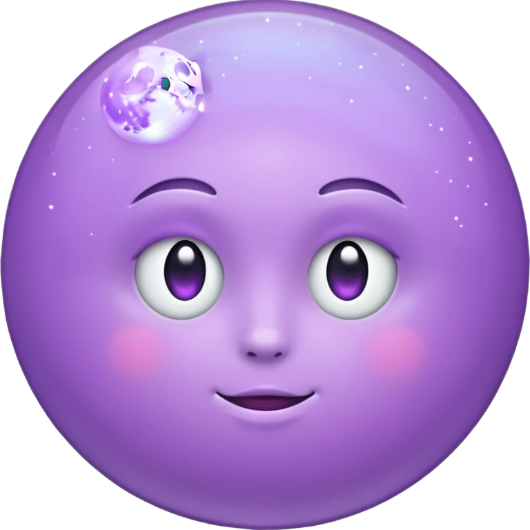 realistic looking lilac moon emoji