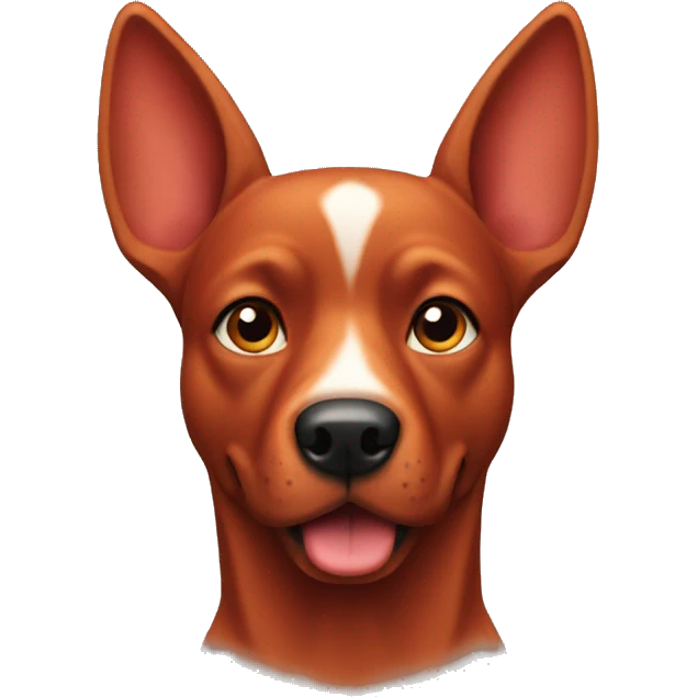 solid red dog with pointed ears emoji