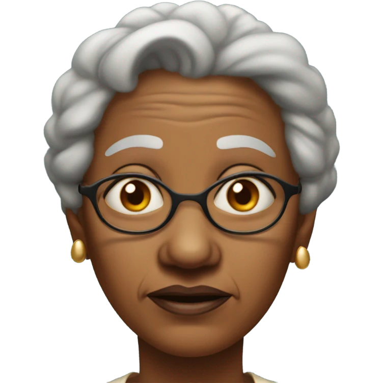 Sideye from an old black woman emoji