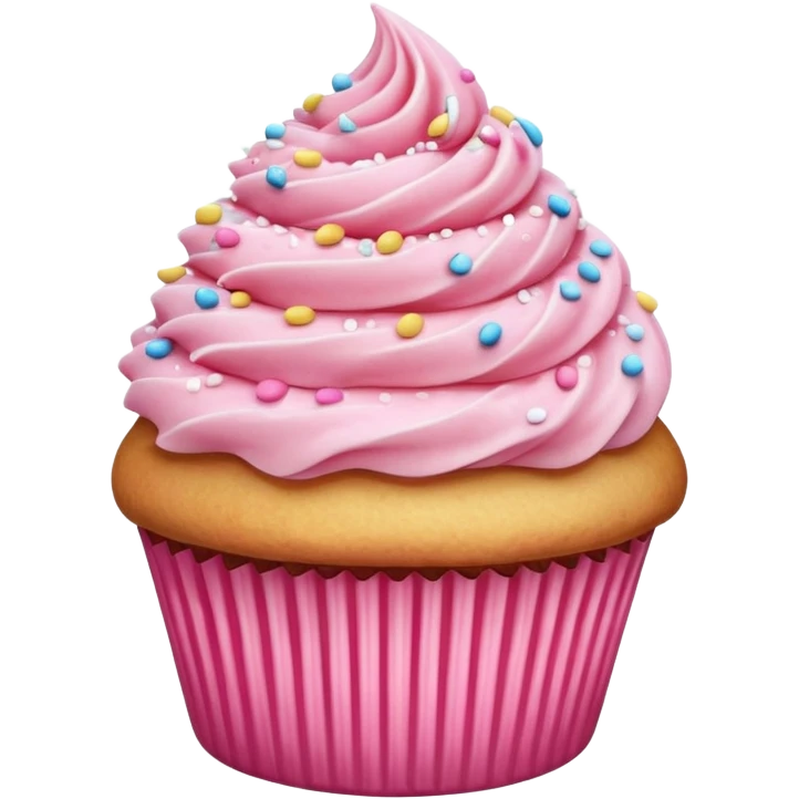 Cupcake with pink icing emoji