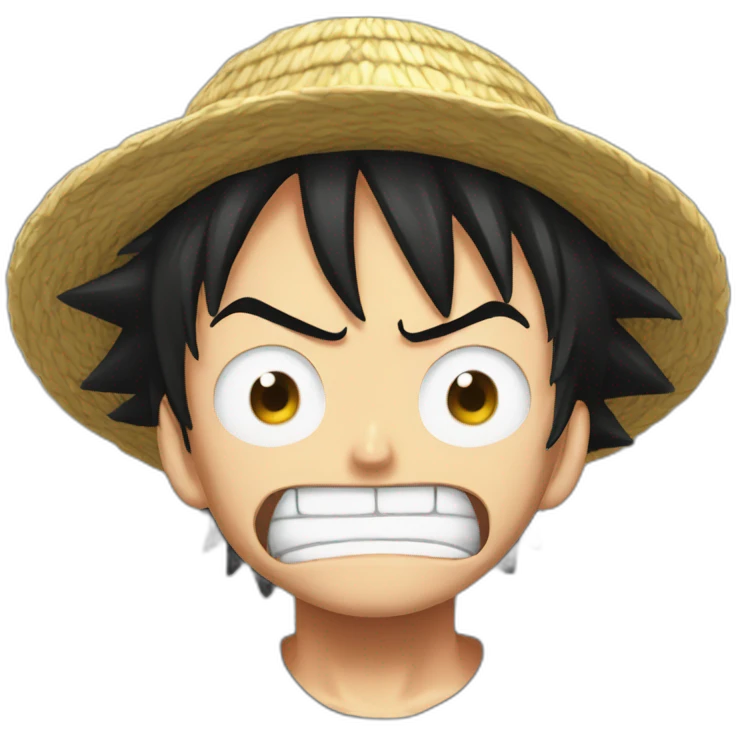 Luffy angery mode emoji