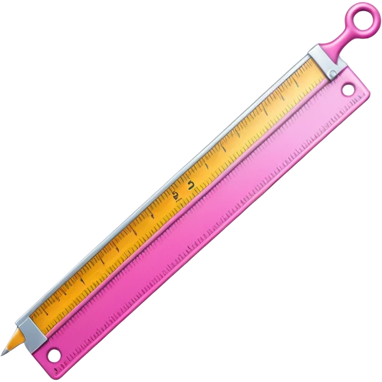 mac os icon, ruler, measures, pink emoji