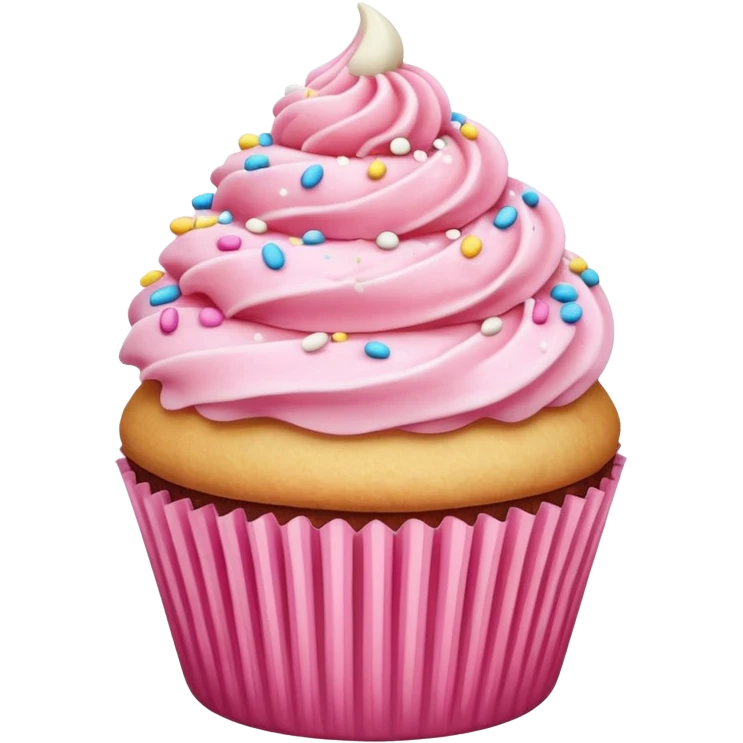 Cupcake with pink icing emoji