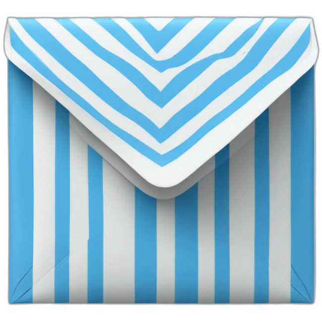 blue with white strips envelope emoji