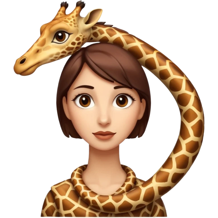 Woman with a very long snake giraffe neck  emoji