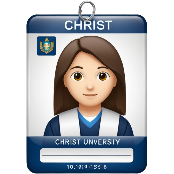 generate an ios genmoji of a college id card that says "CHRIST UNIVERSITY ID" emoji