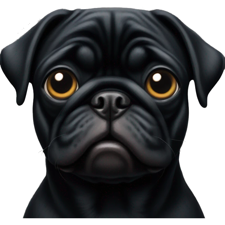 Black pug emoji