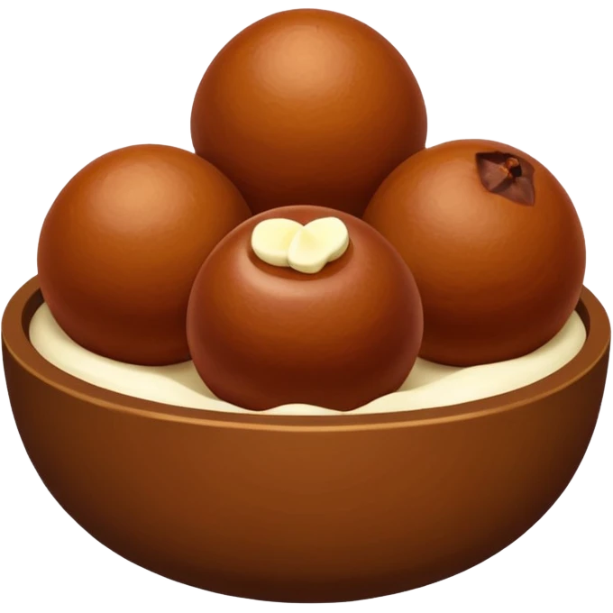 Create a brown gulab jamun emoji