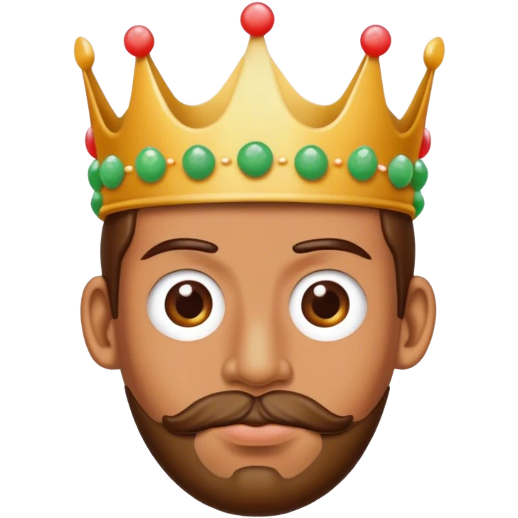 a king with a crown made of gumdrops emoji