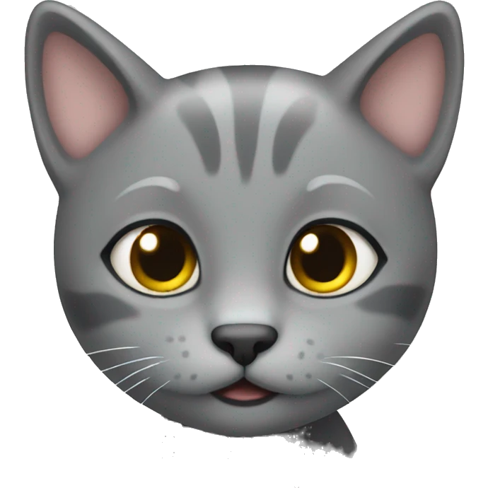 Cute gray kitty emoji