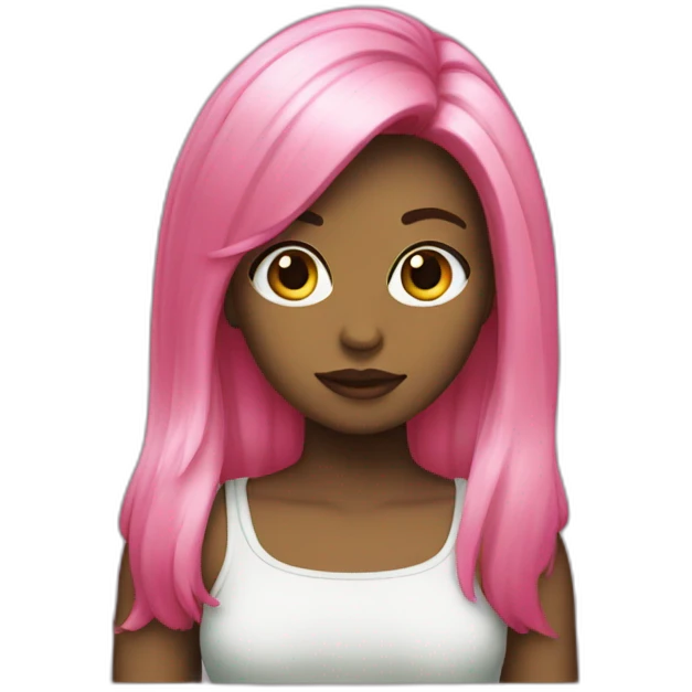Black-pink-Lisa-green-hair emoji