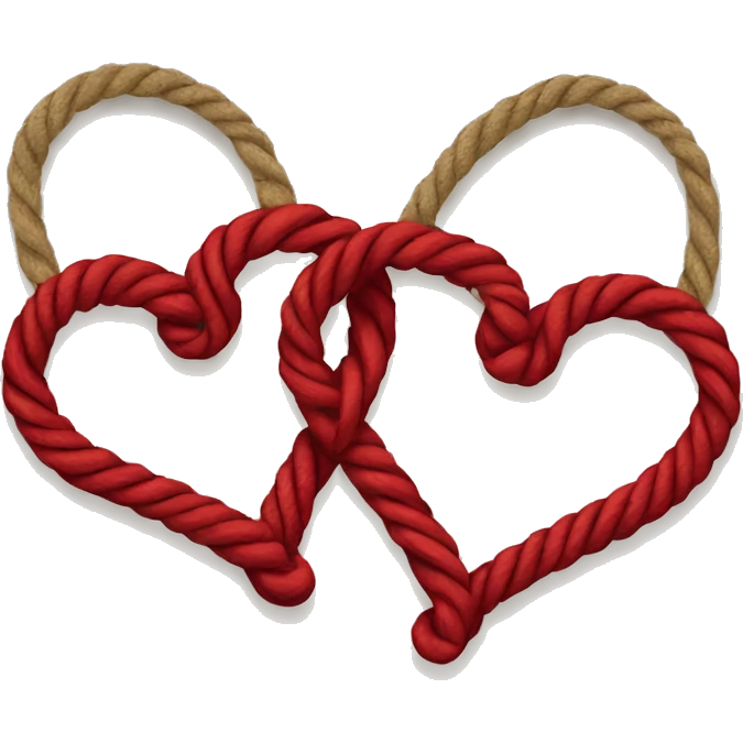 roped two hearts emoji