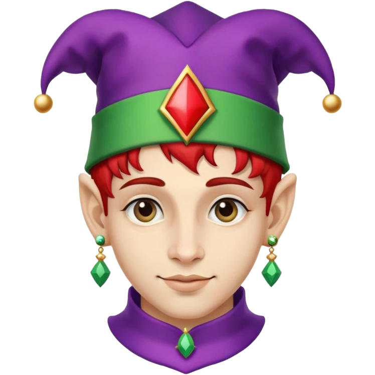 jester cap boy with earrings emoji