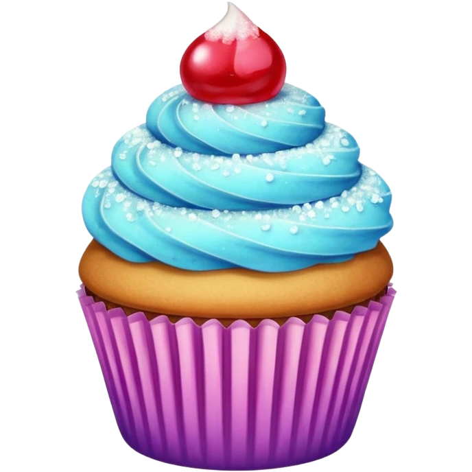 Cupcake with glass sugar  emoji