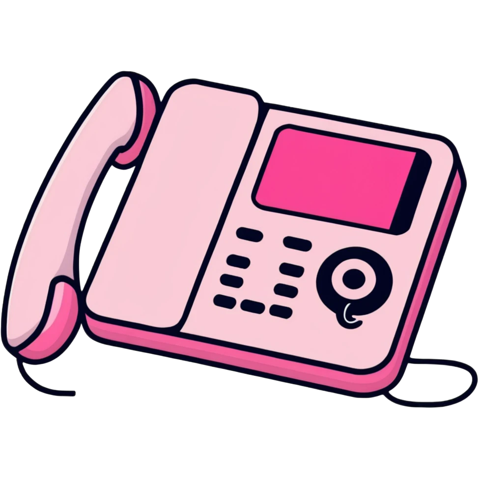 Pink phones
 emoji