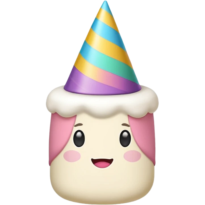 colored marshmallow with accessories emoji