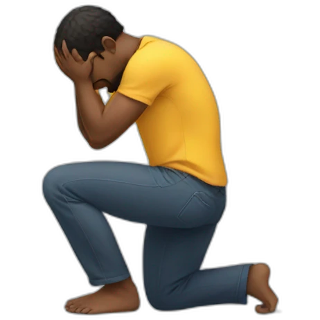 man on hands and knees emoji