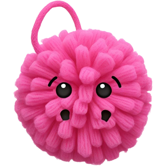 A pink loofah emoji