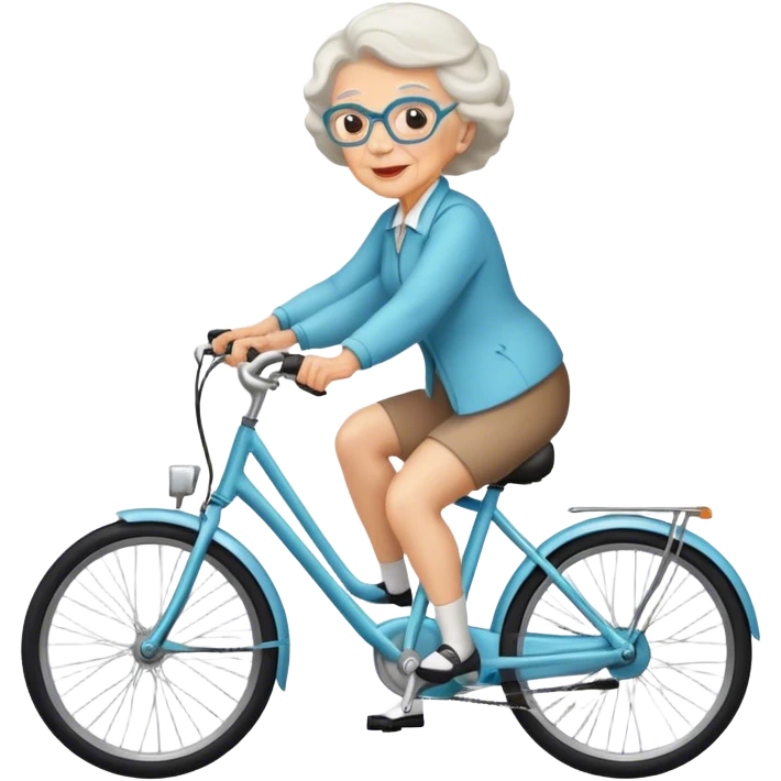 Grandma on bike emoji