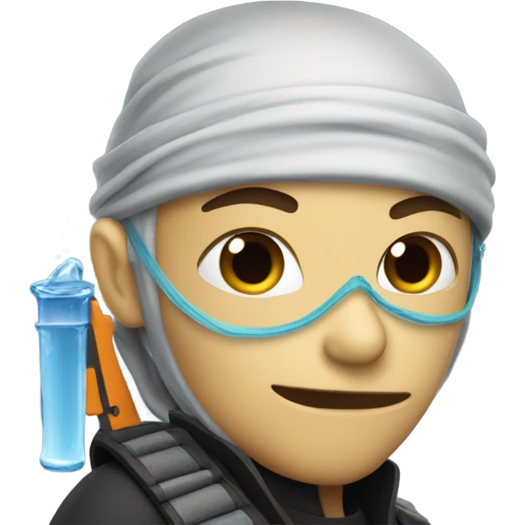 Ninja with water gun emoji