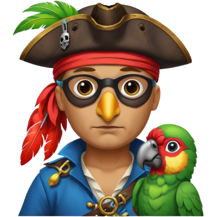 pirate and parrot emoji