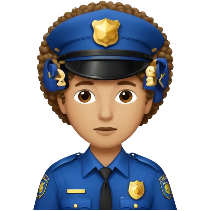 curley hair police emoji
