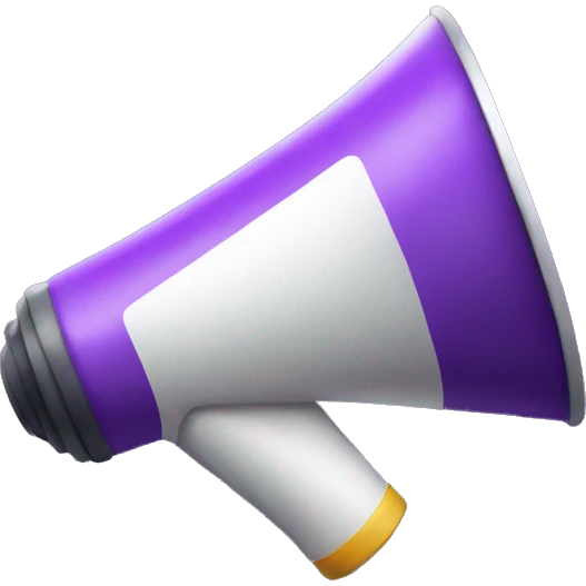 purple megaphone emoji